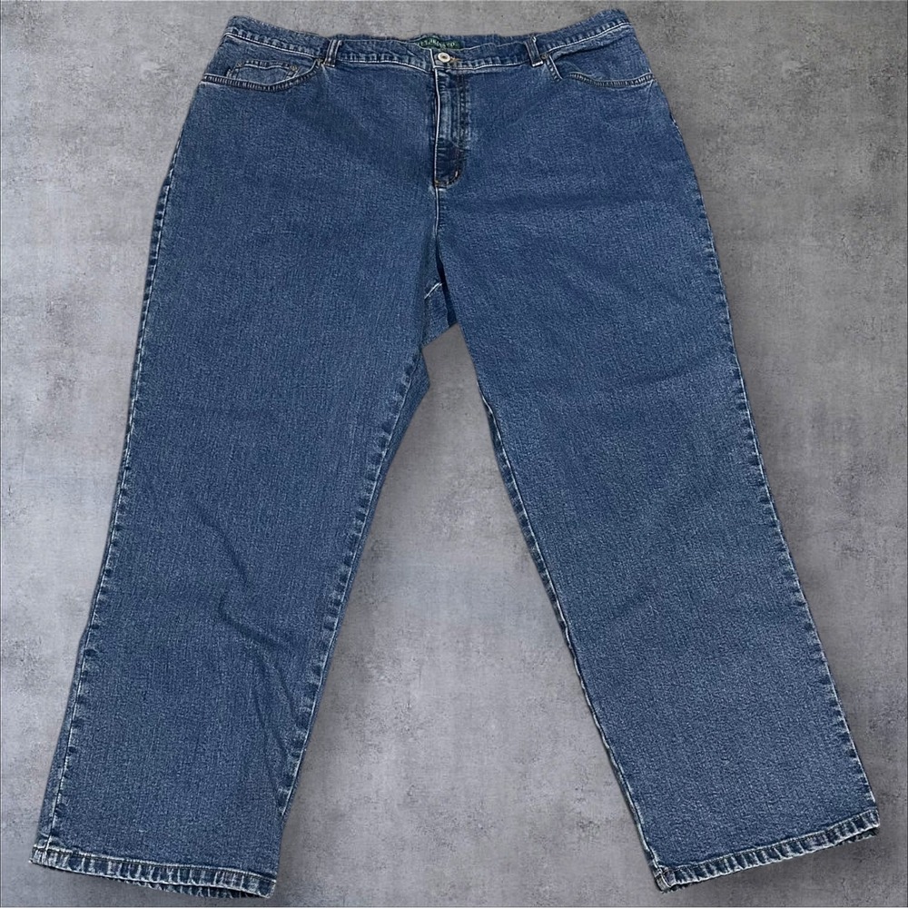 Lauren Jeans Co Ralph Lauren Women's 18W High Rise Straight Leg‎ Blue Denim